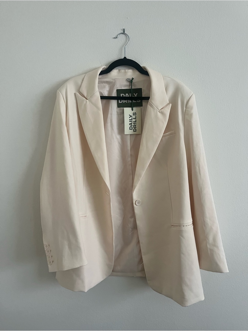 NWT Daily Drills Oversized Cream Blazer